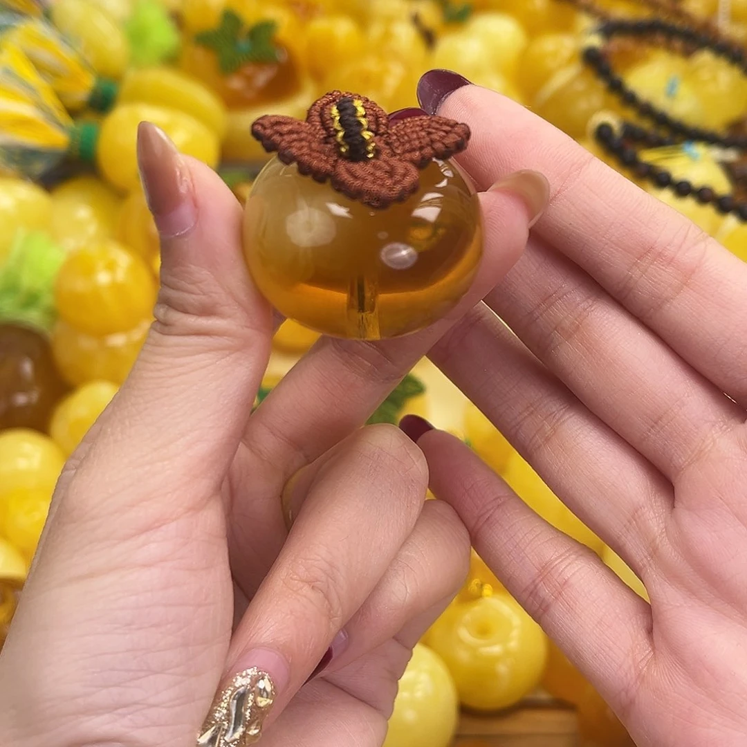 裸石琥珀未镶嵌17.5g柿子