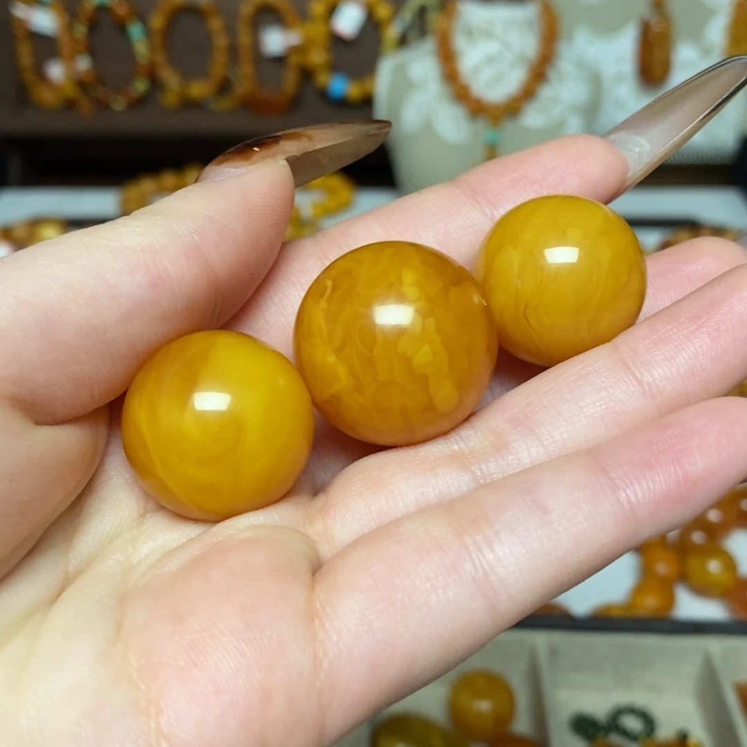 【闪购商品】手链蜜蜡未镶嵌高****鸡单珠