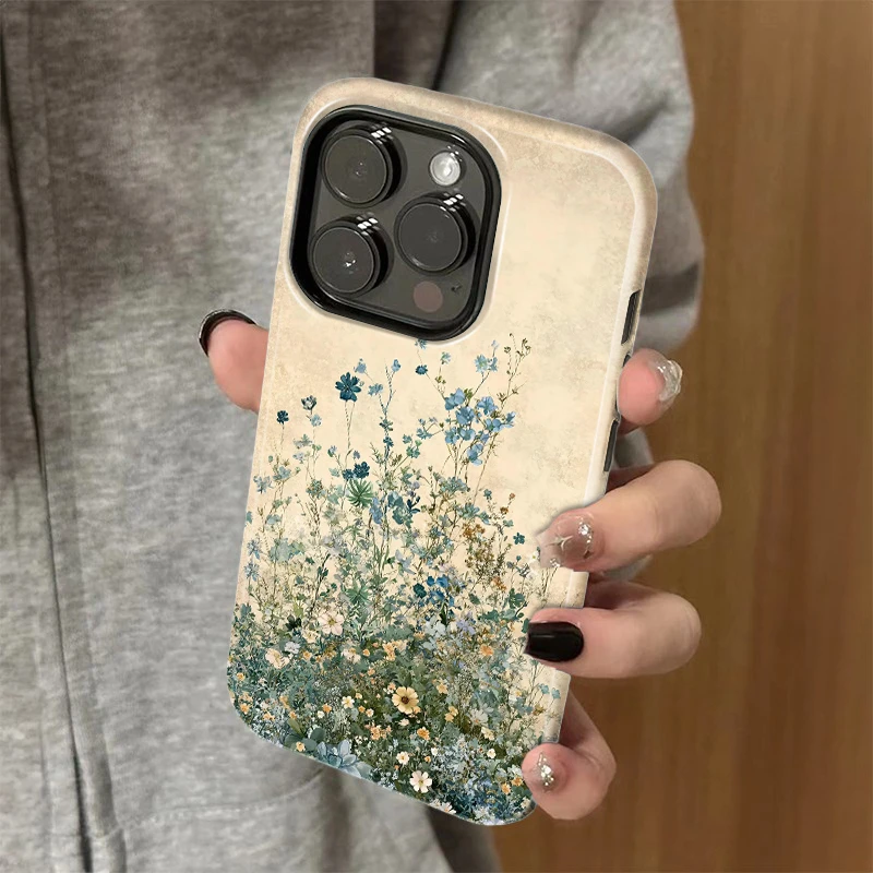 花草世界适用苹果vivo华为oppo小米iPhone17菲林二合一防摔手机壳