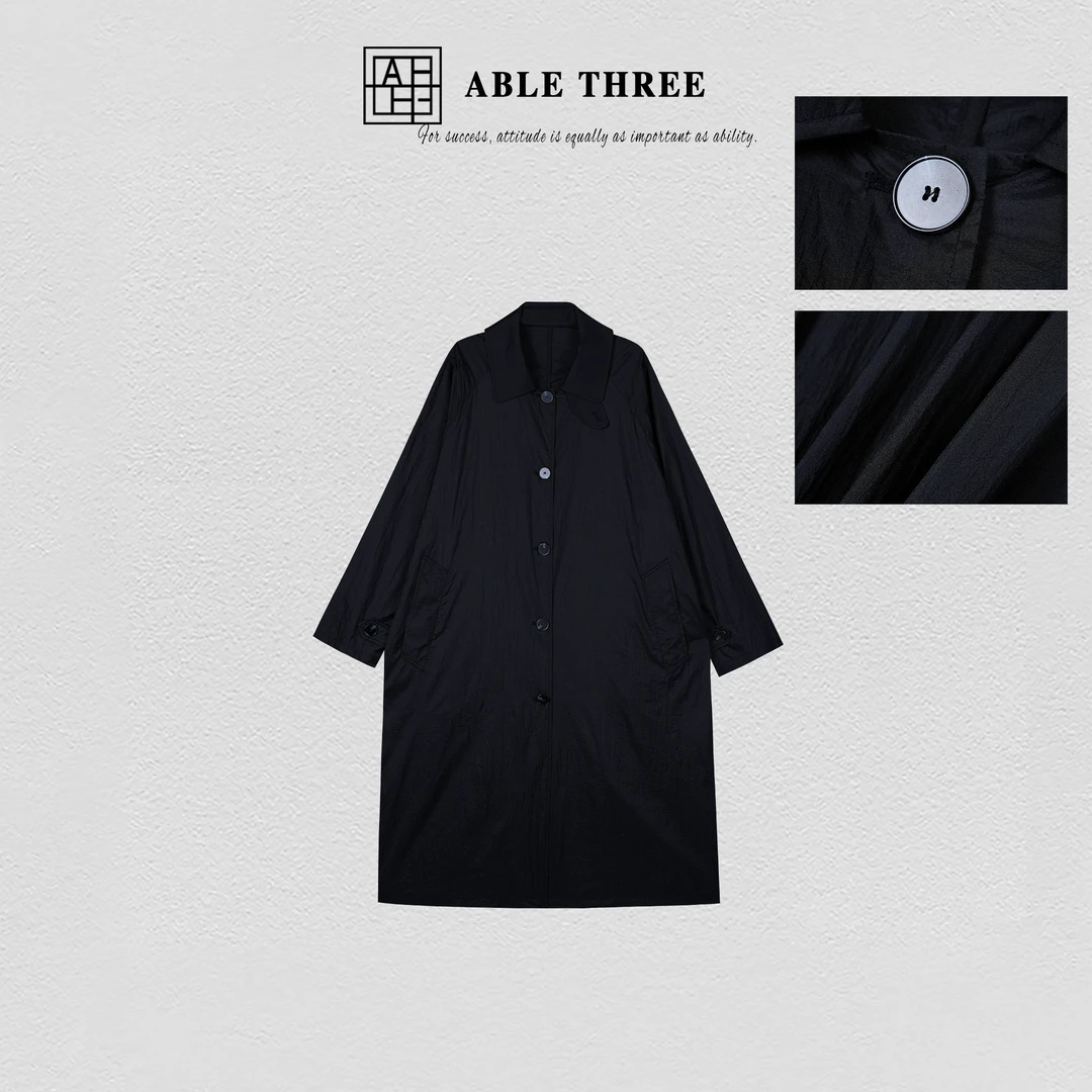 ABLE THREE | 【外滩风景】 大廓形轻薄风衣 AX-SS9677