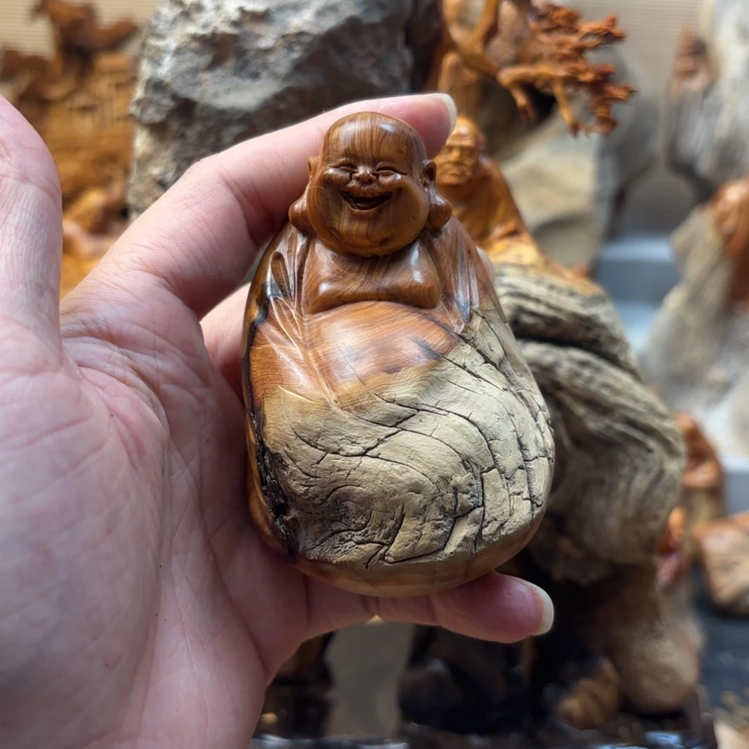 逆***盘柏木太行崖柏手工雕刻