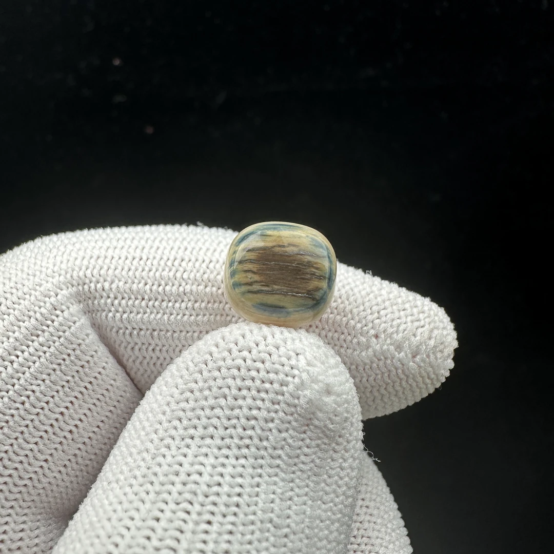 D8787天然猛犸牙 蓝眼睛桶珠10.3*10.8mm支持鉴定 假一罚四