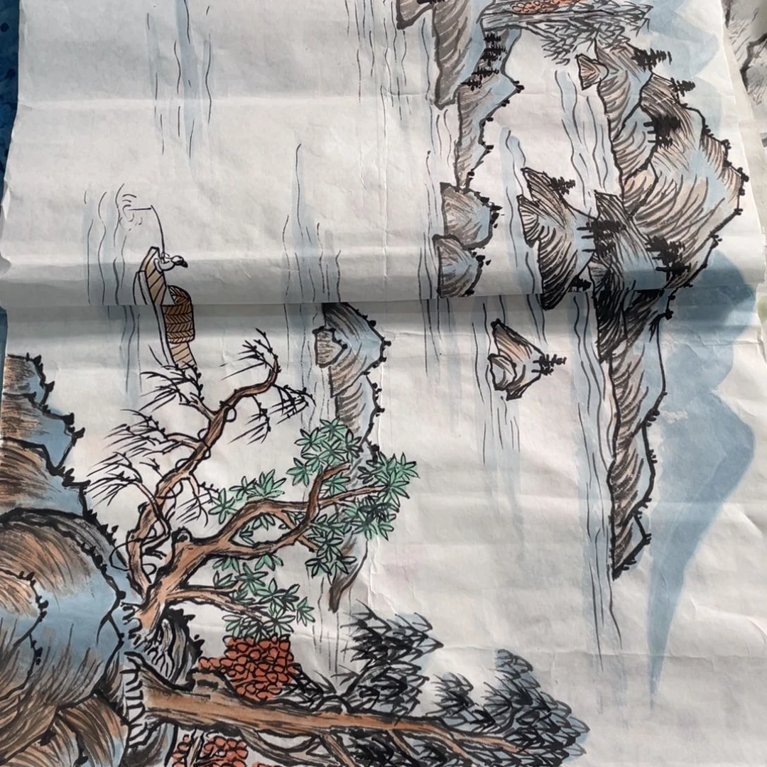 国画张格玲老师绘画