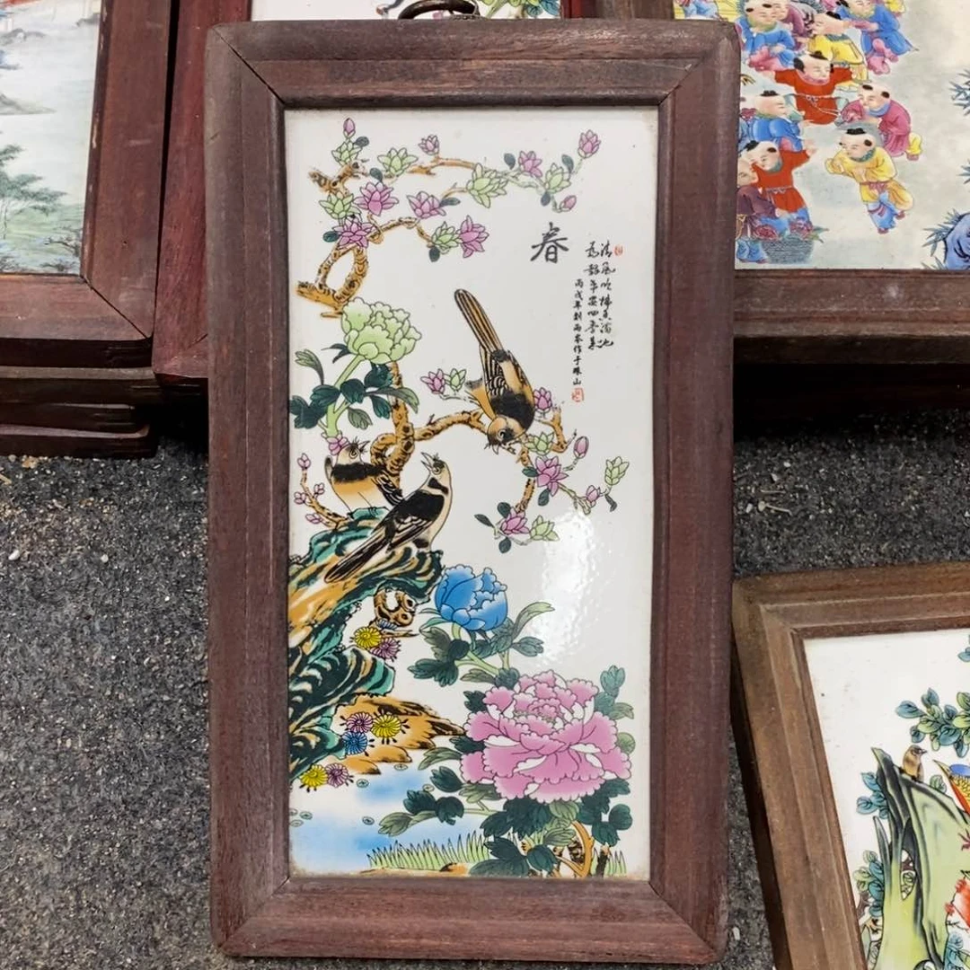 瓷片30*16 景德镇瓷板画柴窑烧制