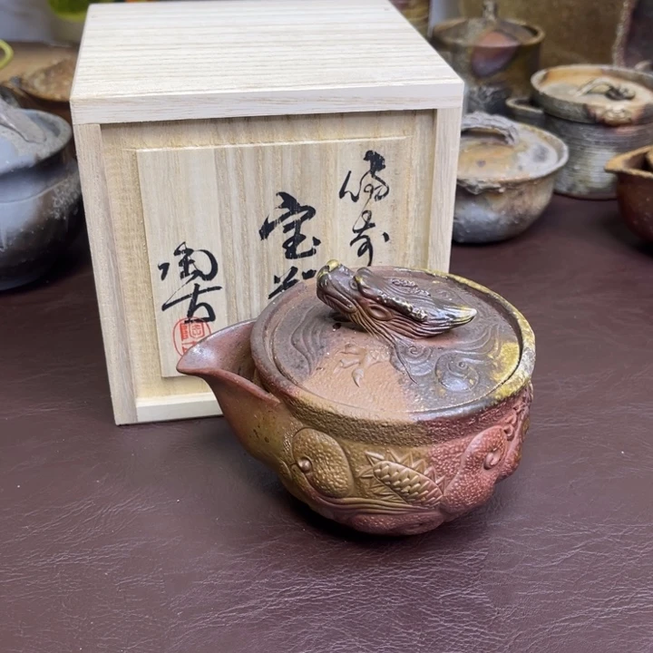 小西陶古宝瓶备前烧