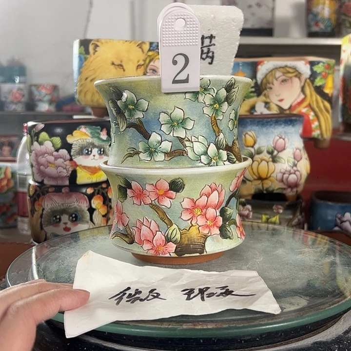 之***文景德镇幸运花盆满38包邮