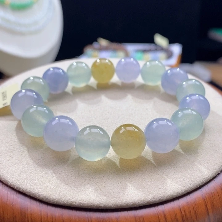 吊坠(不含链)未镶嵌翡翠翡翠碧海蓝天圆珠手串