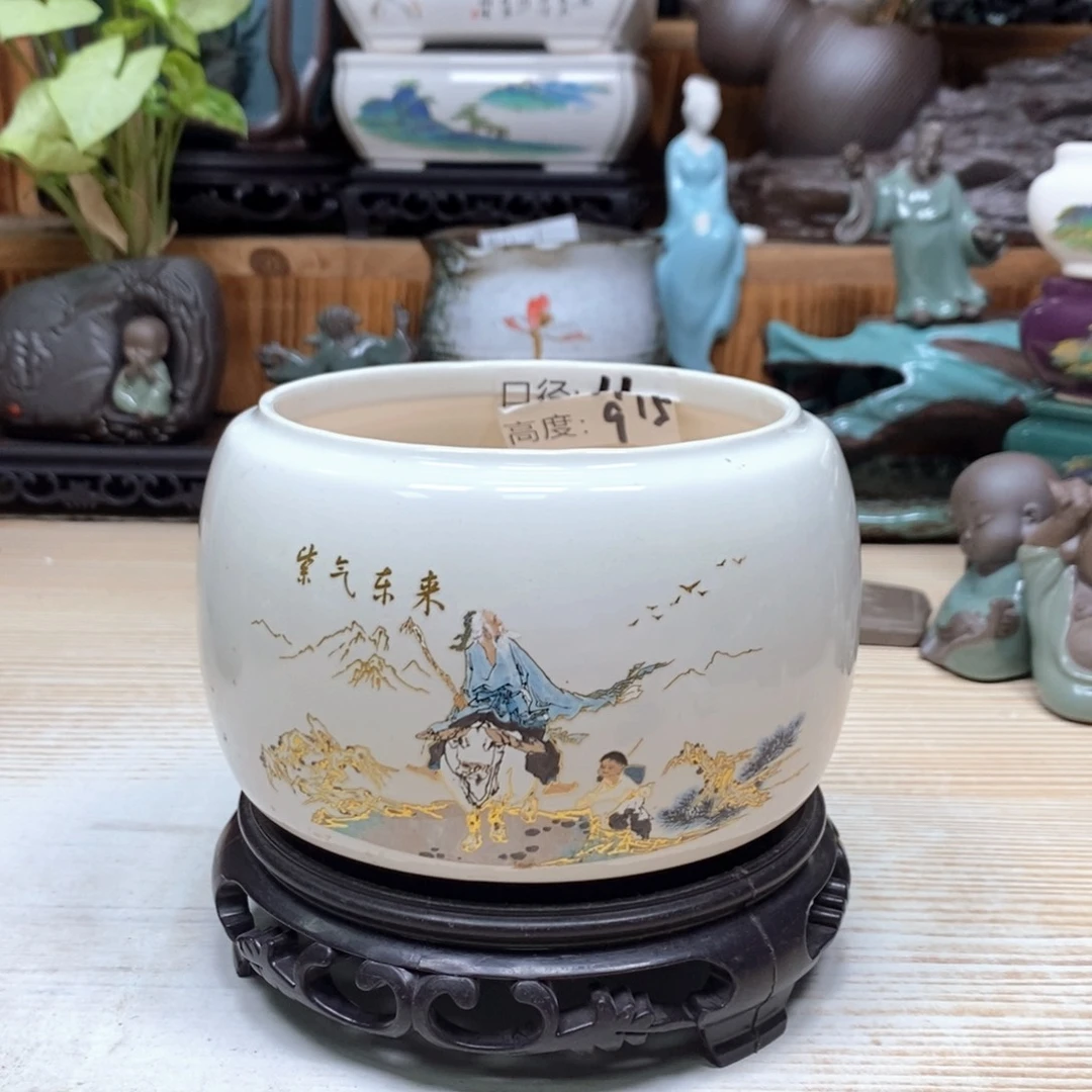 紫砂花盆陶瓷艺术花盆陶瓷