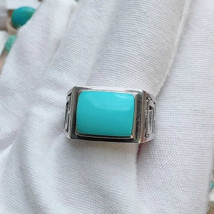 银S925镶嵌绿松石珠宝奇石