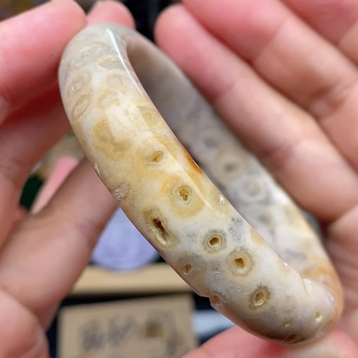 硅化珊瑚（珊瑚玉）手镯未镶嵌57.5