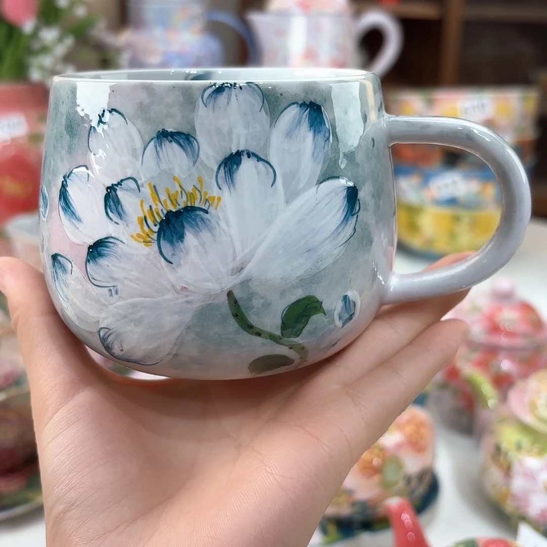 景德镇手绘高温釉下彩陶瓷茶具