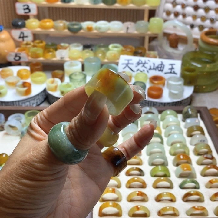 ゛***丶岫玉未镶嵌戒指岫玉精品指环