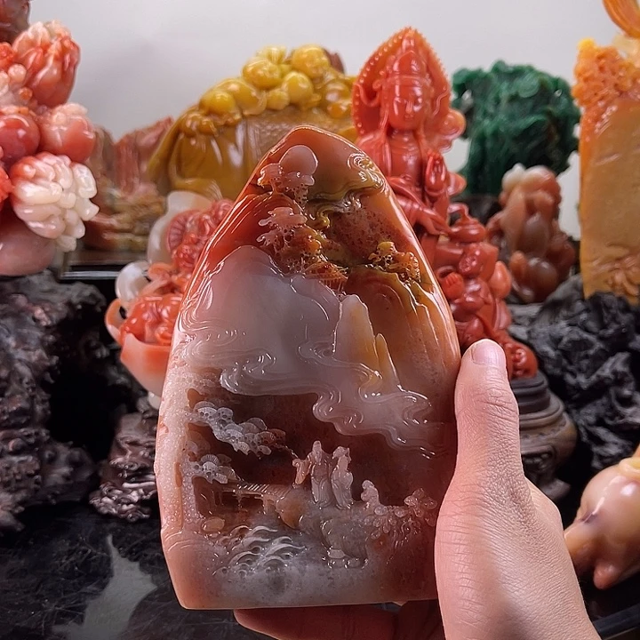 寿山石指日高升摆件