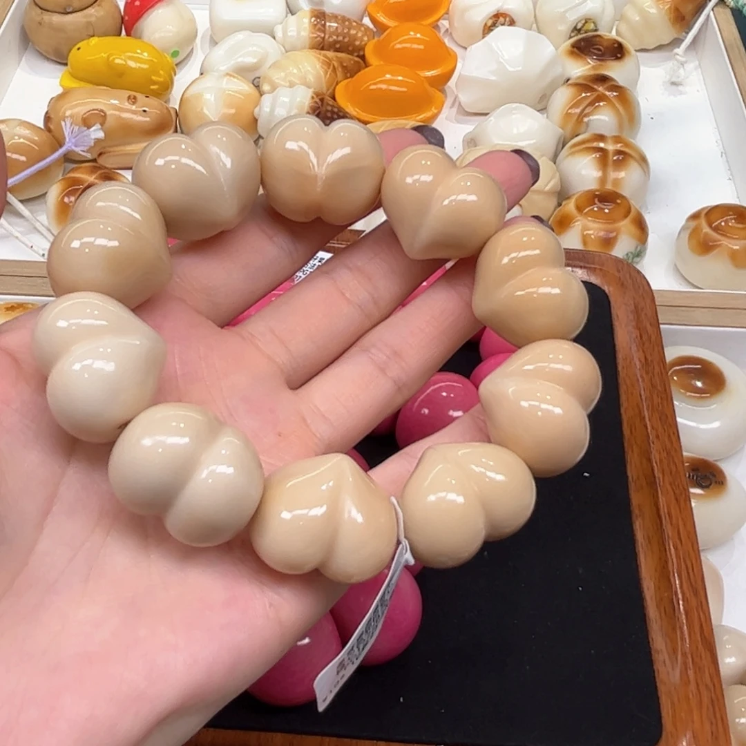 旺***饼手串菩提根/象牙果9.13.43象牙果溏心屁桃微瑕已减