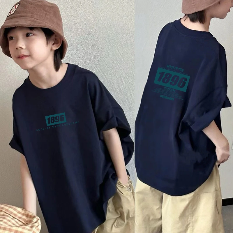 男童夏装时尚帅气纯棉短袖t恤2025新款中大儿童韩版半袖上衣体恤