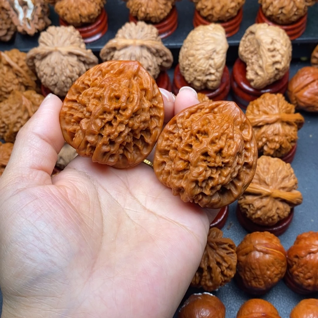 文玩核桃把件45官帽