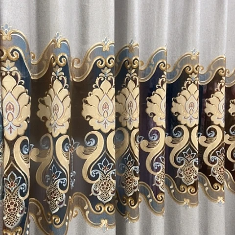 镂空绣花布帘6.3米对开