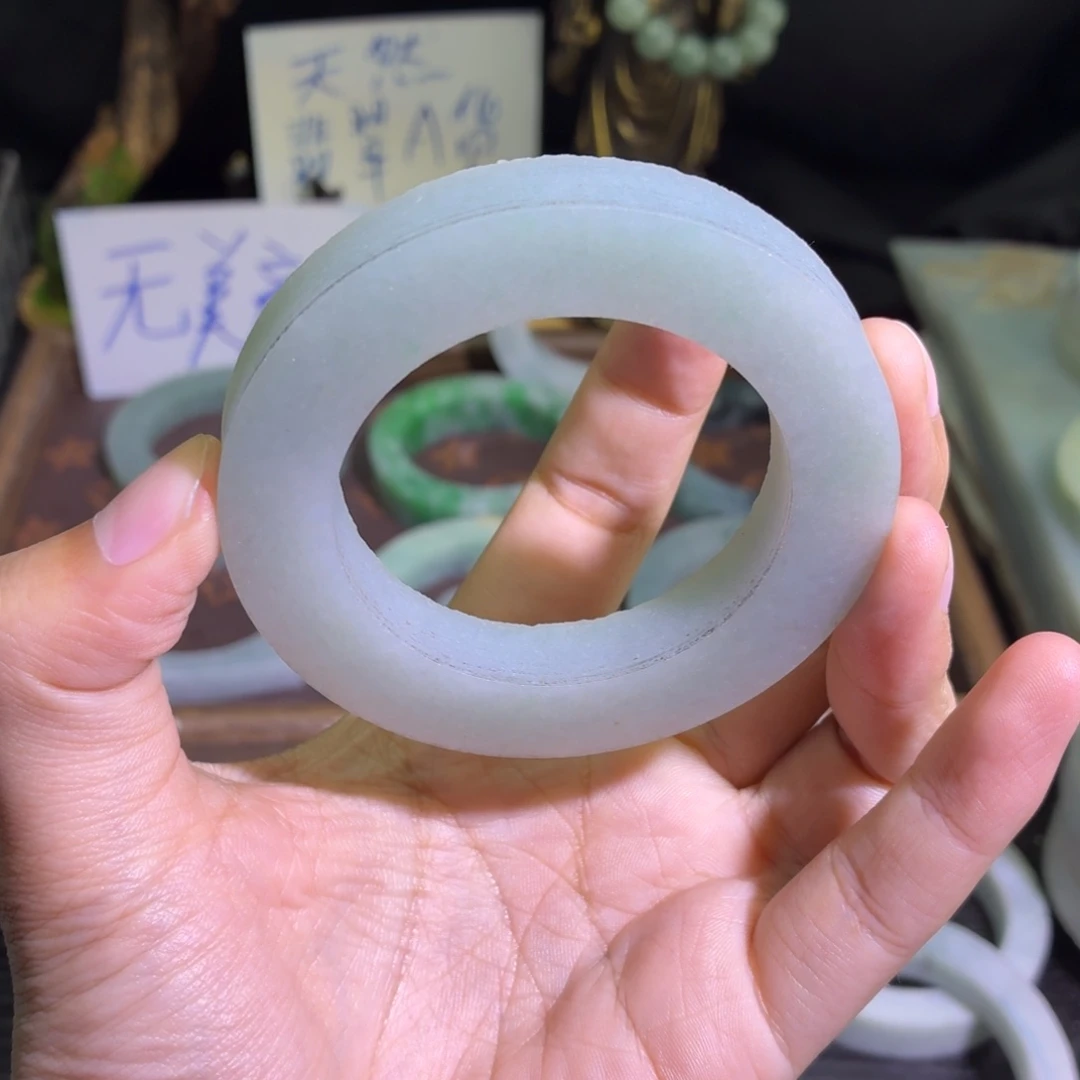 定制翡翠未镶嵌翡翠A货毛胚手镯定制