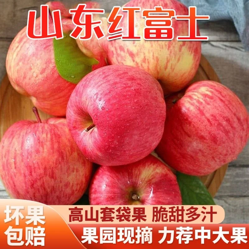 烟台栖霞红富士大果苹果新鲜脆甜多汁应季水果产地直发