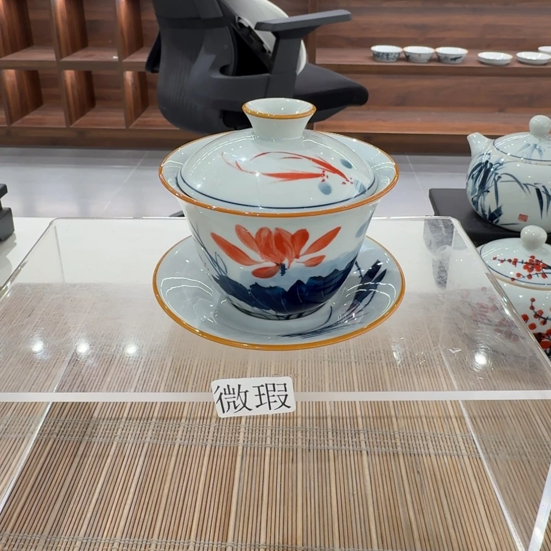 釉下彩纯手绘微瑕