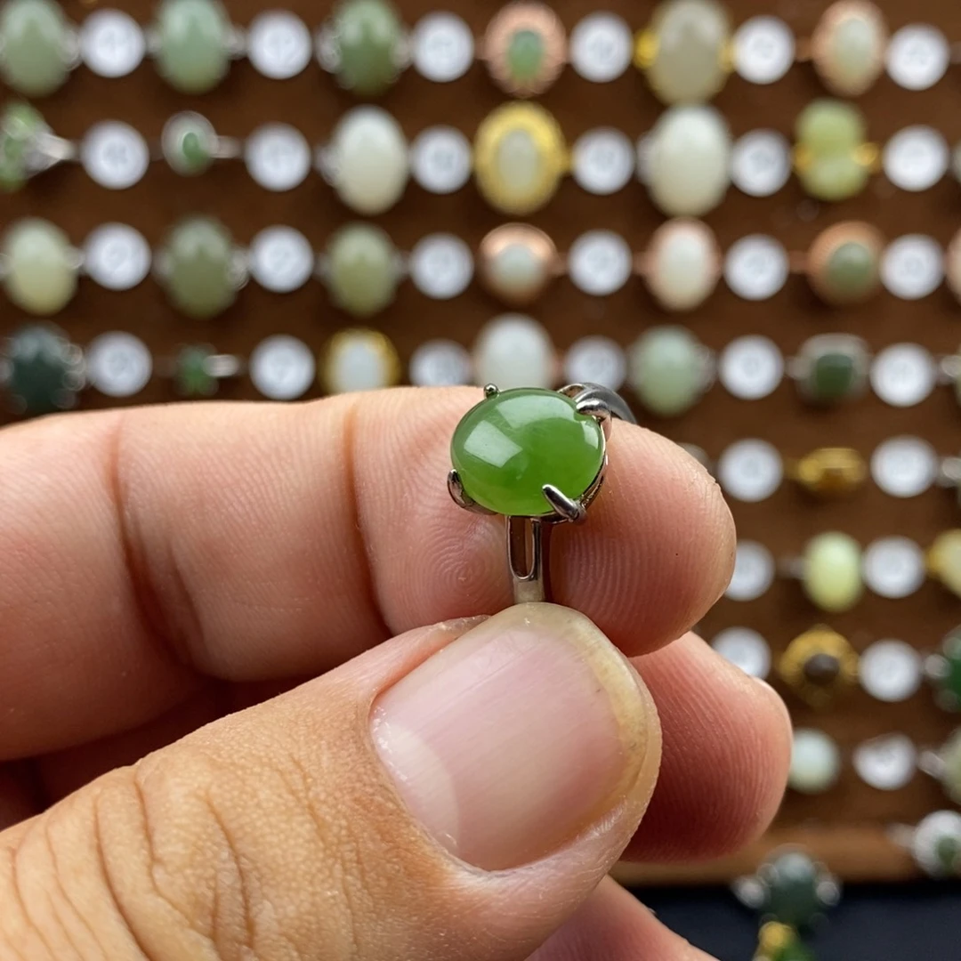 和田玉（碧玉）戒指合金
