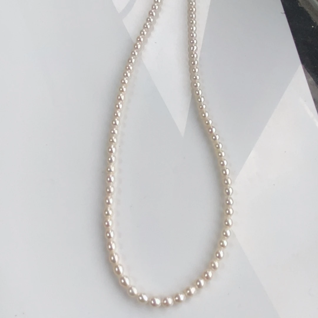 淡水珍珠银S925镶嵌耳饰4-5