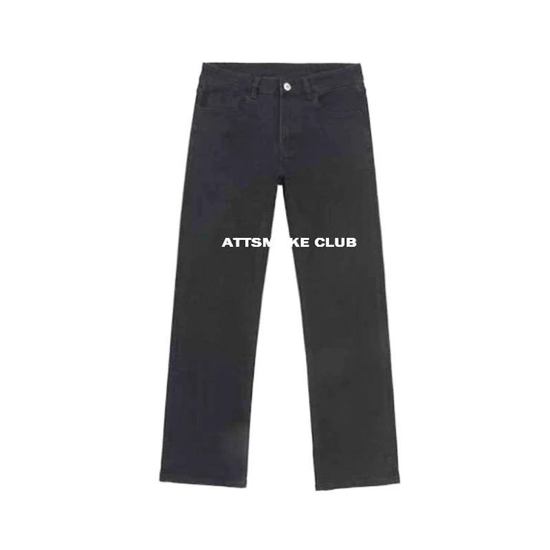 【线上商店】美式Cleanfit巴黎水洗灰2021m直筒牛仔裤vintage长裤
