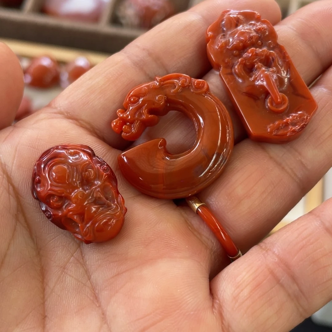 吊坠(不含链)未镶嵌南红玛瑙