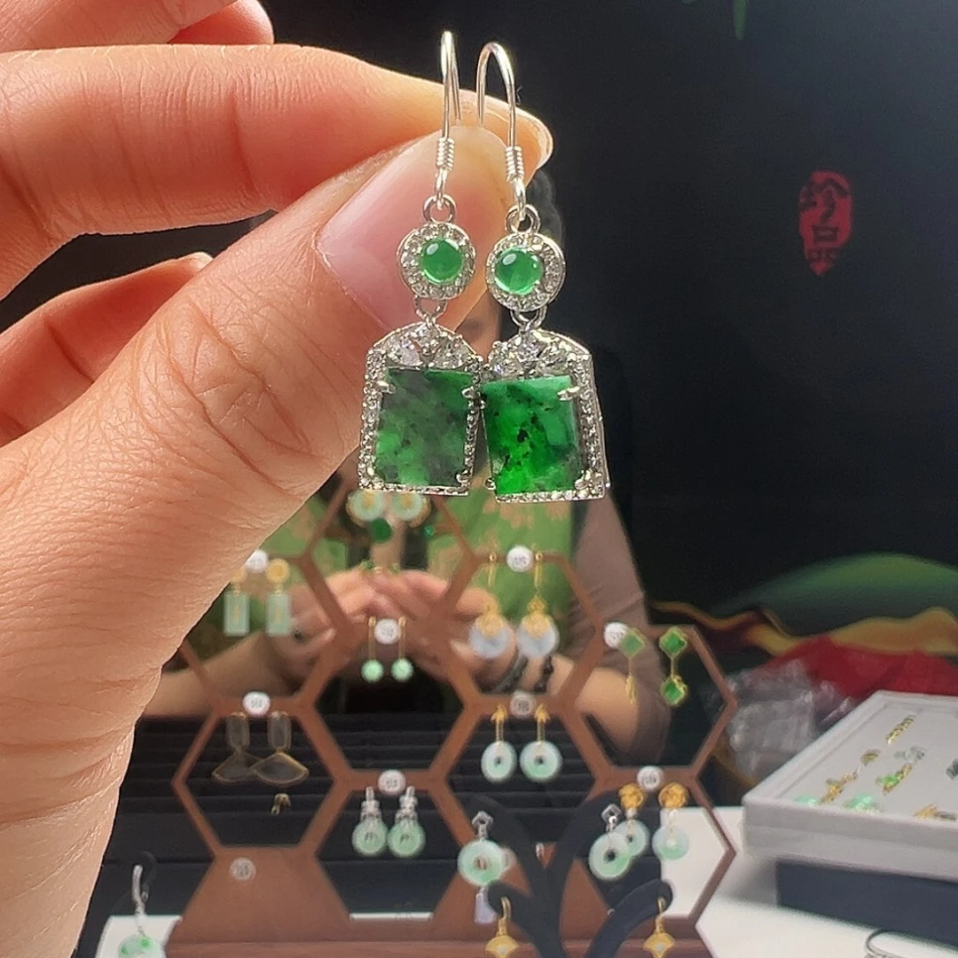 颈饰银S925镶嵌翡翠