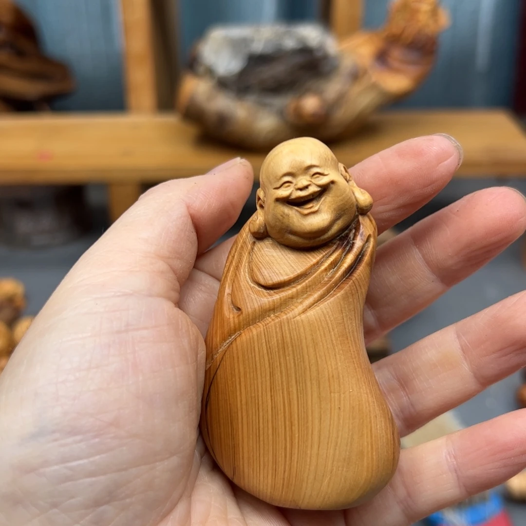 波***）木崖柏木摆件手把件