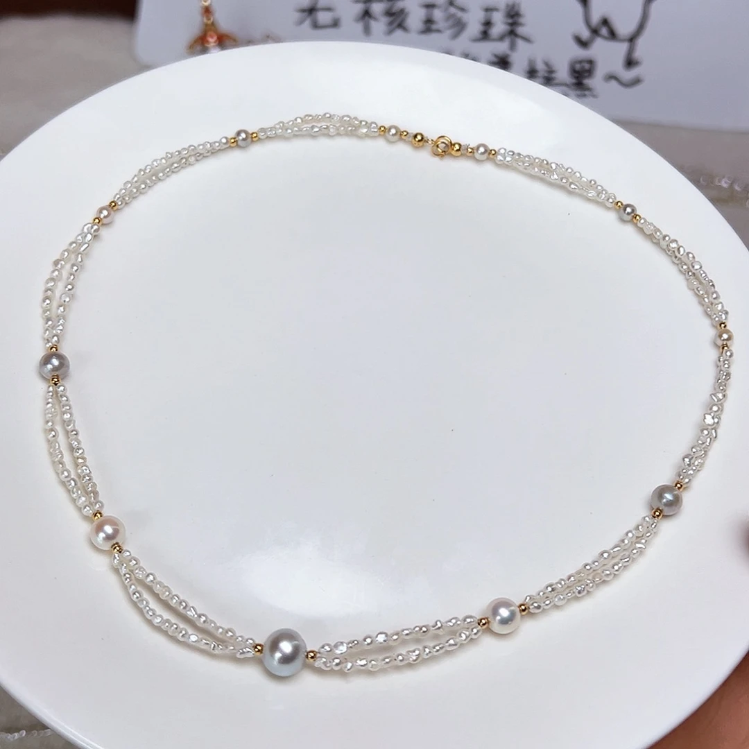 海水珍珠银S925镶嵌颈饰