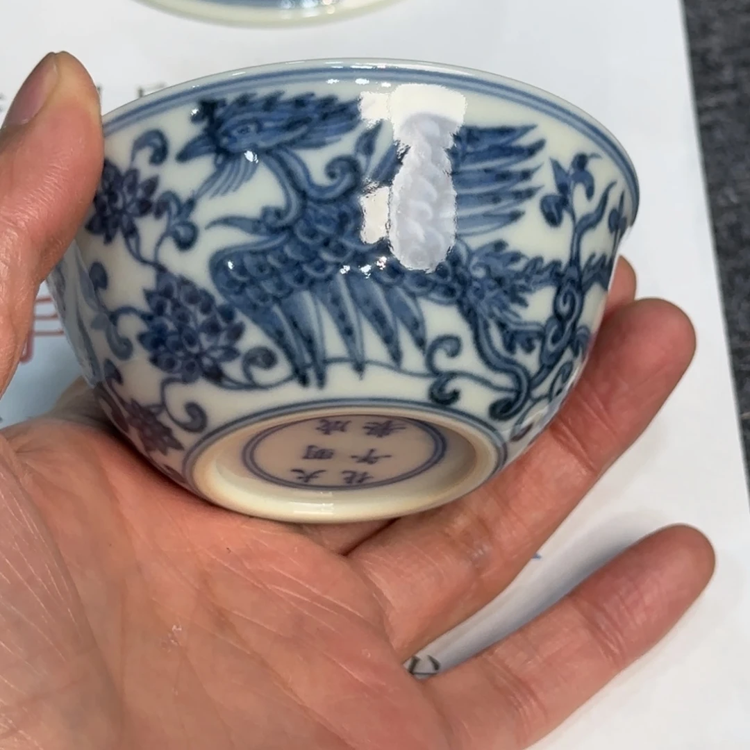 瓷杯子当代仿古精品全手工