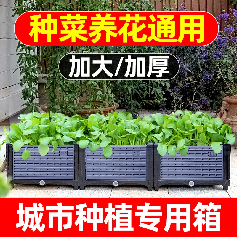 种植箱阳台种菜养花长盆种菜专用盆阳台户外种菜箱盆栽花盆特大