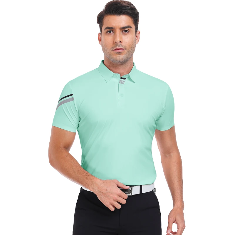 高尔夫衣服男装冰感透气短袖T恤夏季高尔夫服装男速干运动polo衫