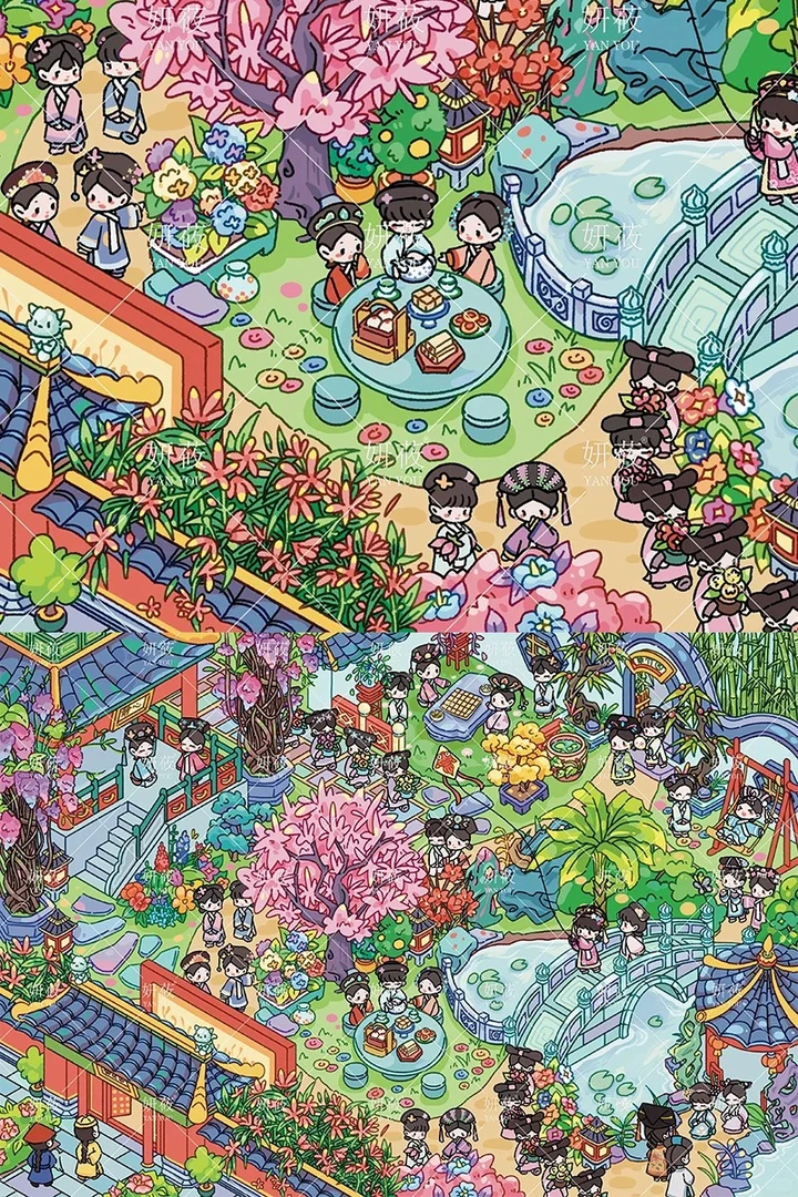 【直播专享】新品妍莜6.0  大版带细闪 覆亮膜造景贴纸创意拼贴贴纸