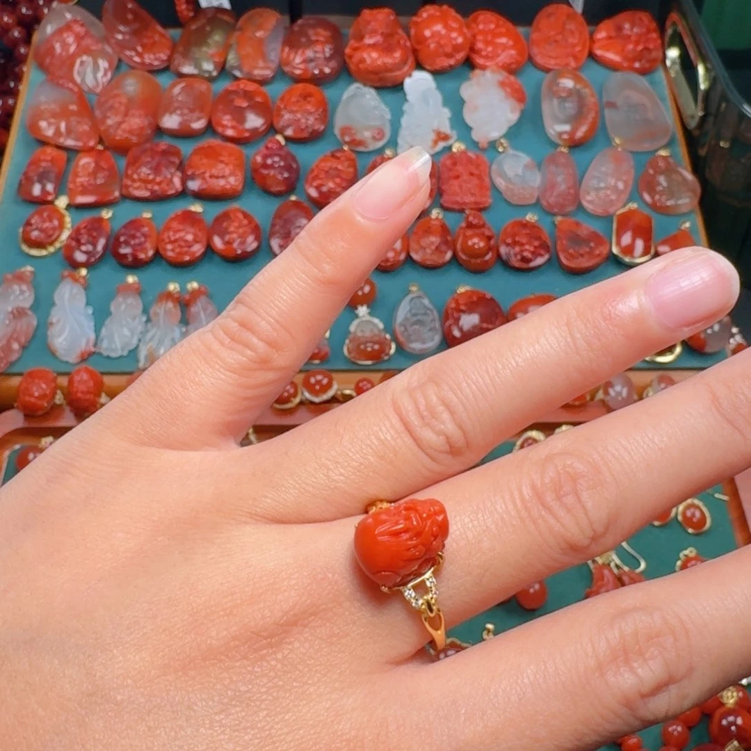 南红玛瑙南红银S925镶嵌