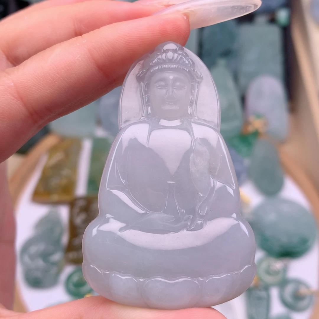 翡翠未镶嵌颈饰素衣