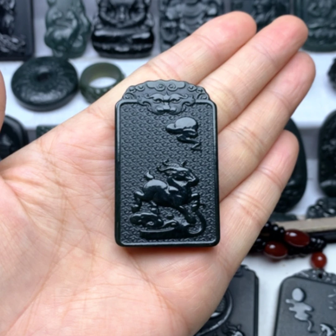 【闪购商品】和田玉颈饰未镶嵌浪***恼双面雕刻