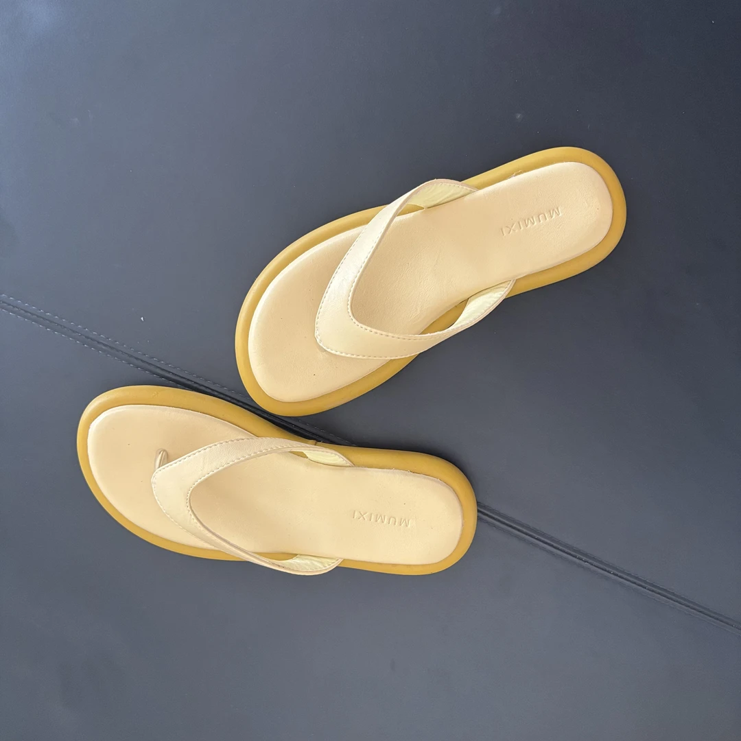 苏茵茵网红厚底法式夹趾人字拖鞋女鞋子外穿2025年夏季新款凉拖鞋