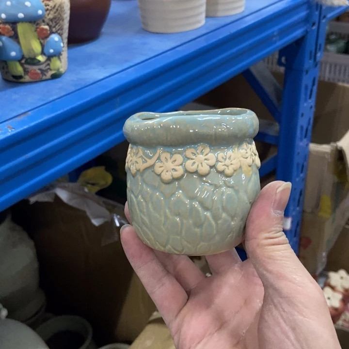 陶瓷花盆单场满9.9发7*7.5