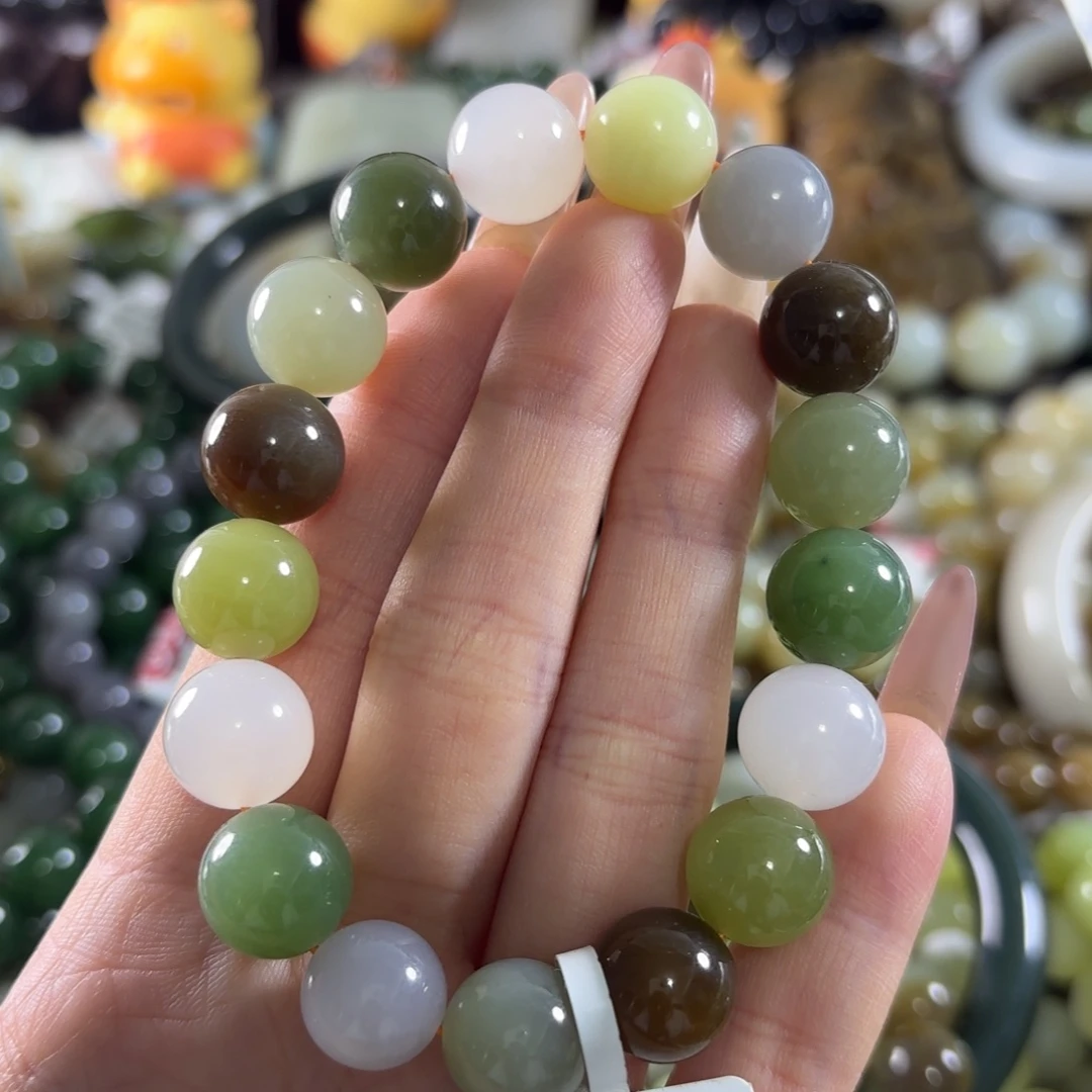 和田玉未镶嵌手链86