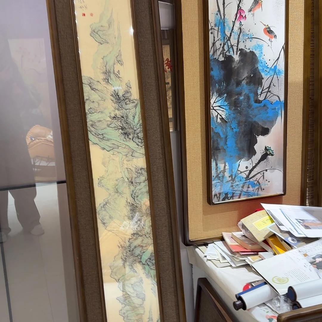 国画真人手绘作品