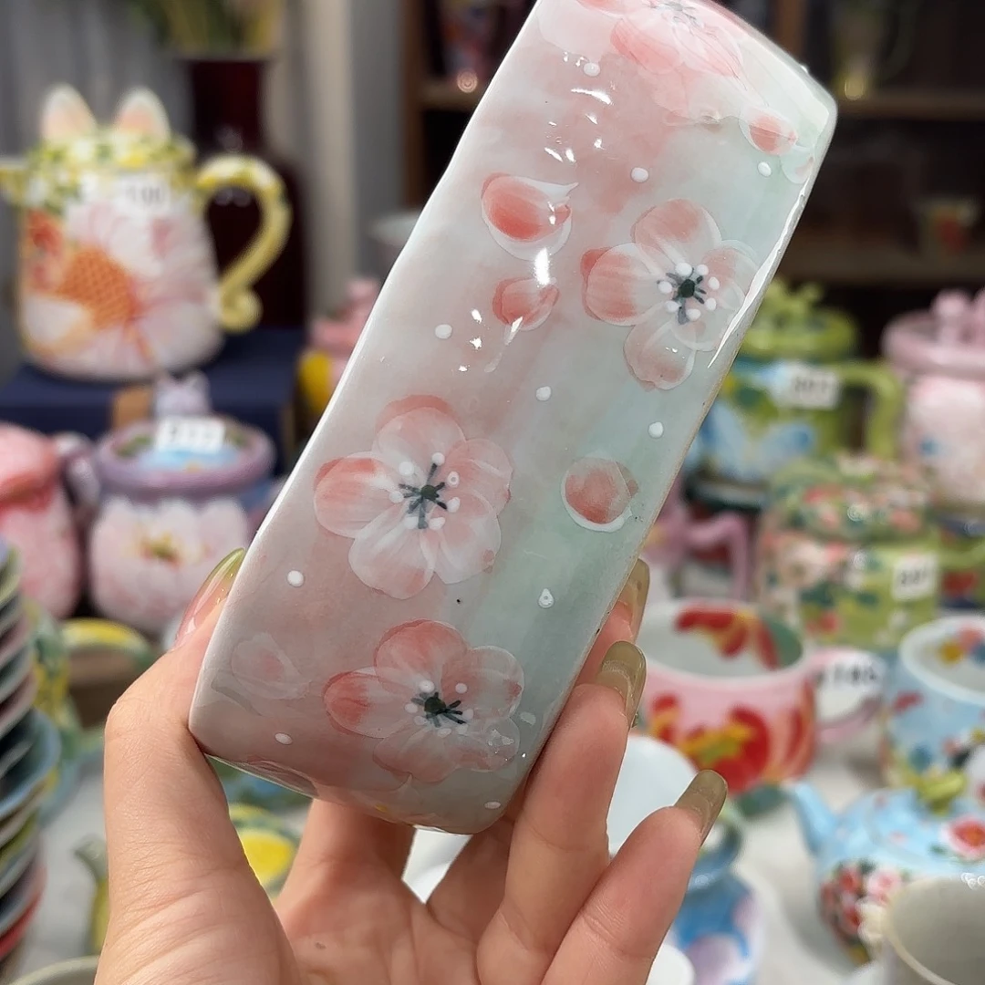 景德镇手绘高温釉下彩陶瓷茶具