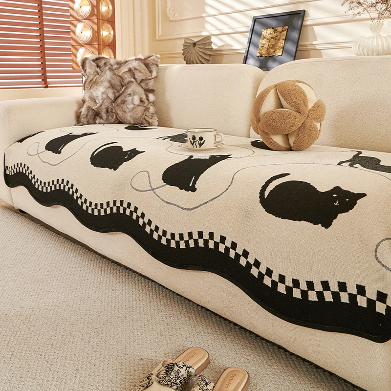 2025春季新款不规则沙发垫轻奢高级感固定防滑防猫抓皮沙发坐垫子