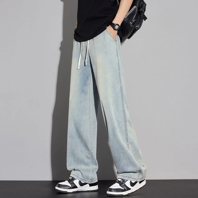 【专柜品质】新款2025天丝莱赛尔薄款牛仔裤透气舒适男款直筒长裤