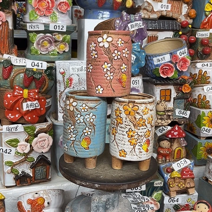 紫砂花盆粗陶材质多肉花盆