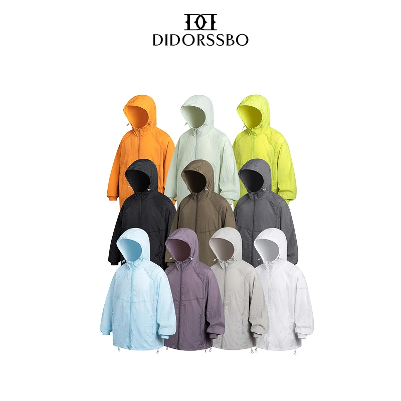 DIDORSSBO夏季男女款户外休闲防紫外线UPF50+防泼连帽防晒衣7736