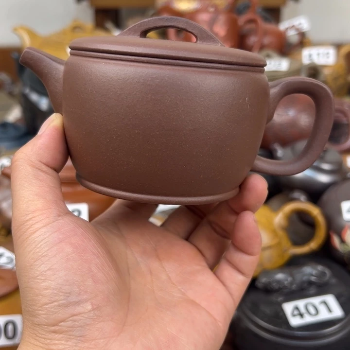 茶壶紫砂紫砂壶微瑕盖子花泥