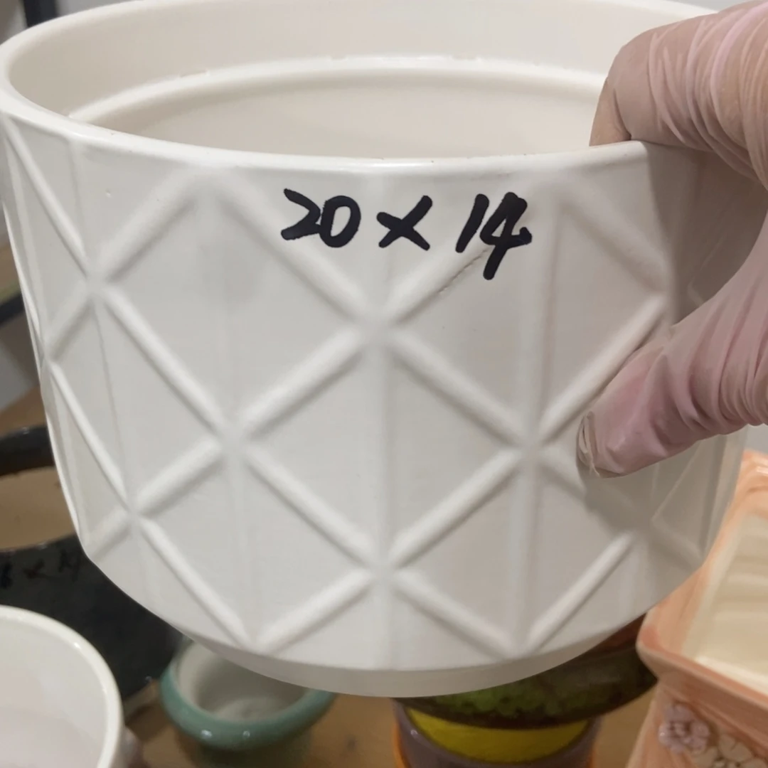 红陶高温陶瓷花盆