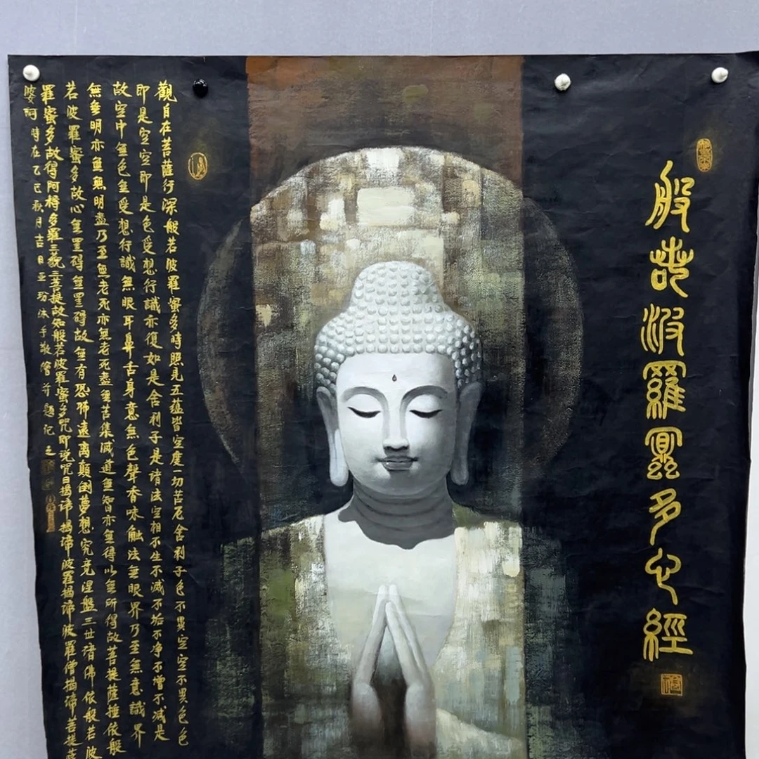 国画卖字画的小男孩